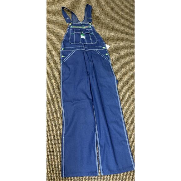 LIBERTY MEN'S SZ 34 x 30 BLUE JEAN BIB OVERALLS 100% COTTON DENIM NWT - Picture 5 of 8